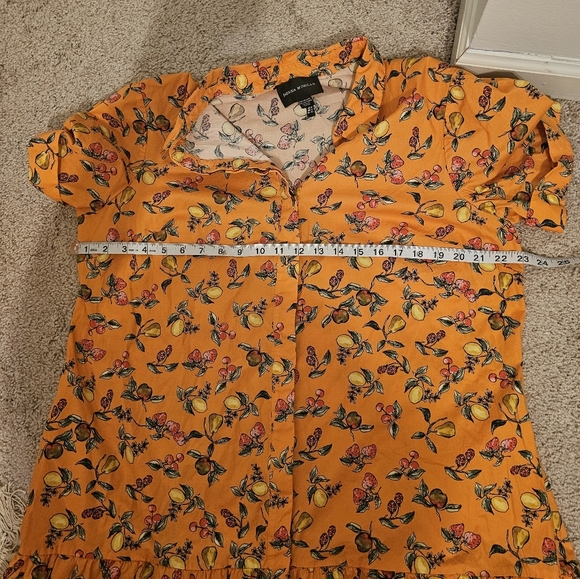 Donna Morgan Collared High Neck Button Down Folded Short Sleeve Plus Size 18 - Picture 7 of 7